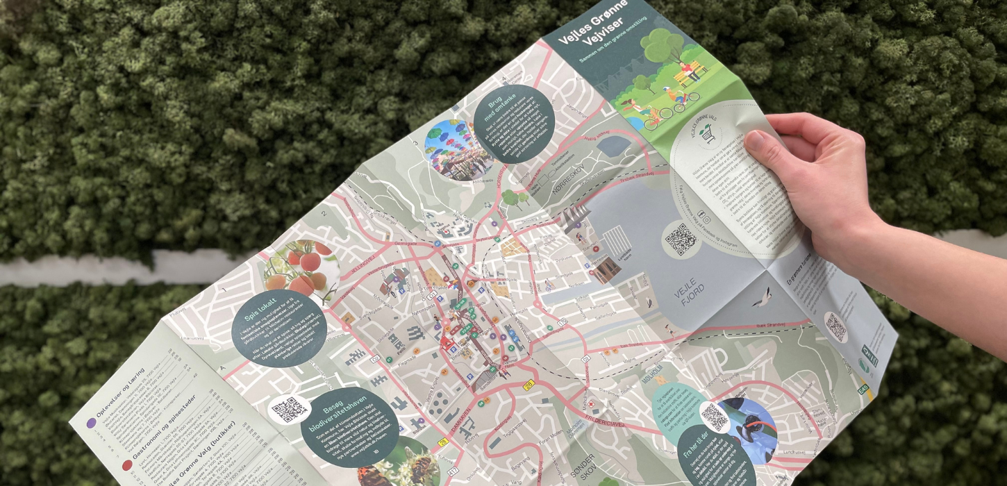 The map to Vejle's Green Guide