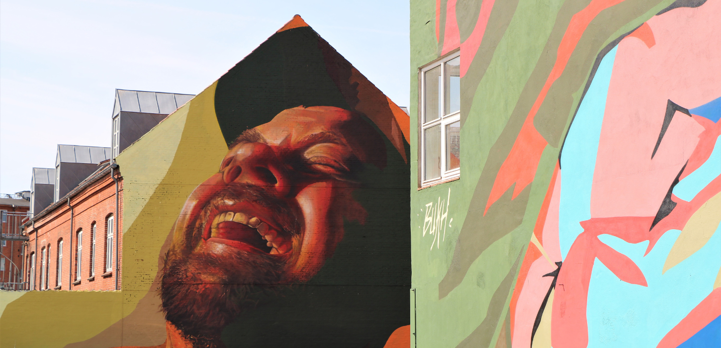 Street art im Vejle Stadtzentrum