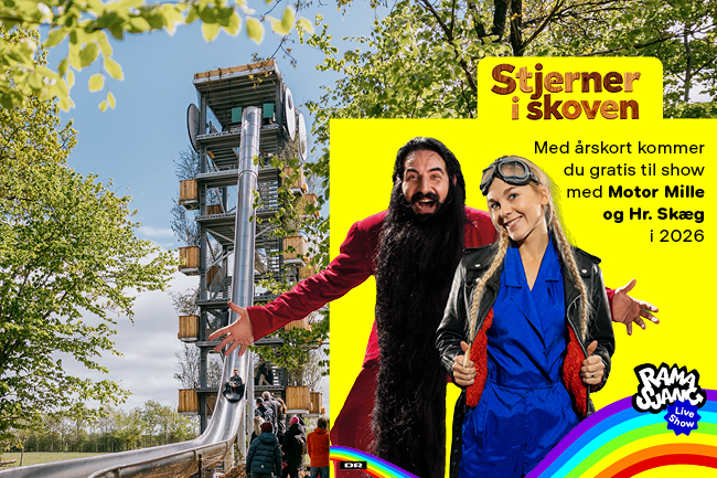 Stjerner i skoven med Ramasjang-stjerner i WOW PARK Billund