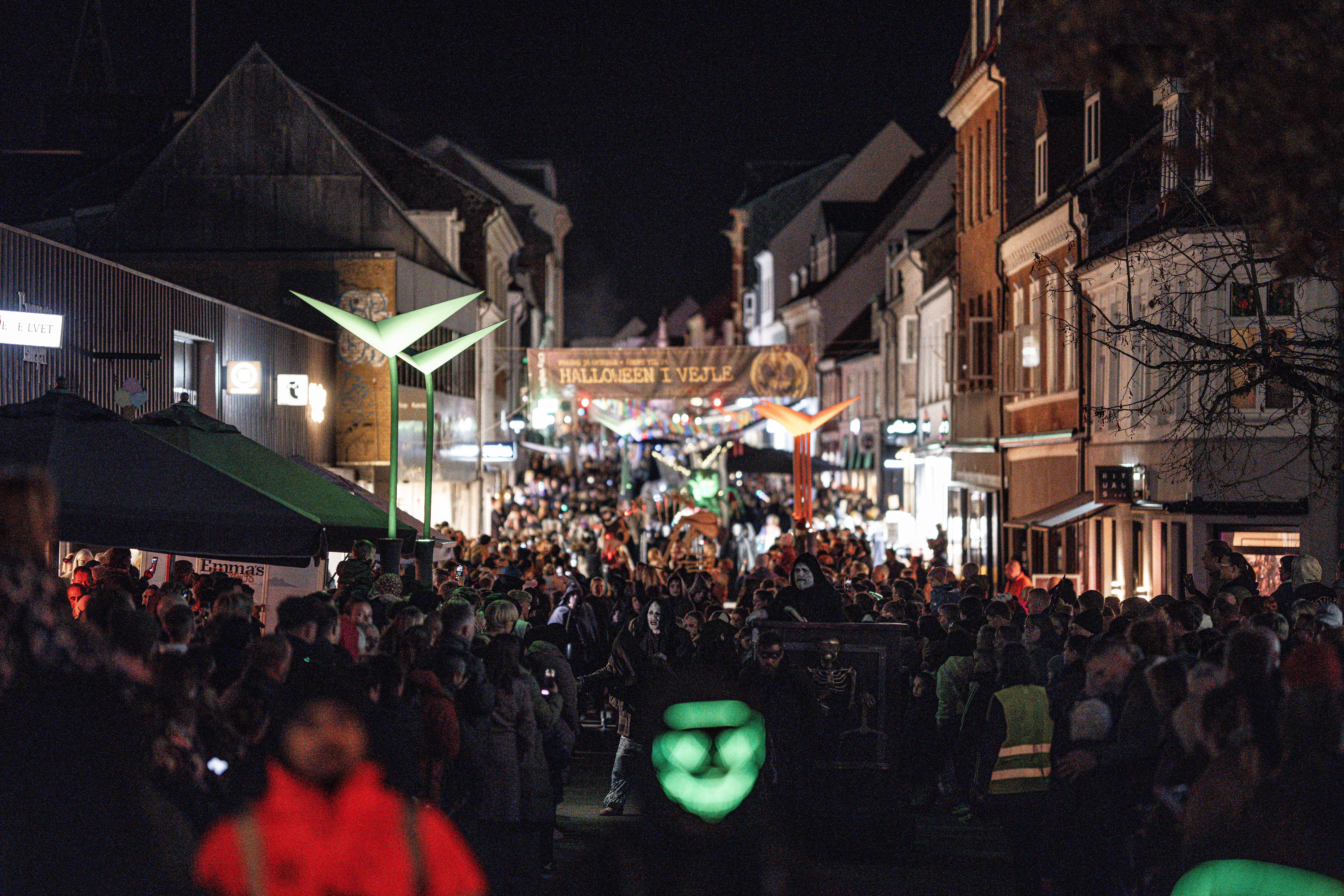 Halloween-Parade in der Innenstadt von Vejle 2025