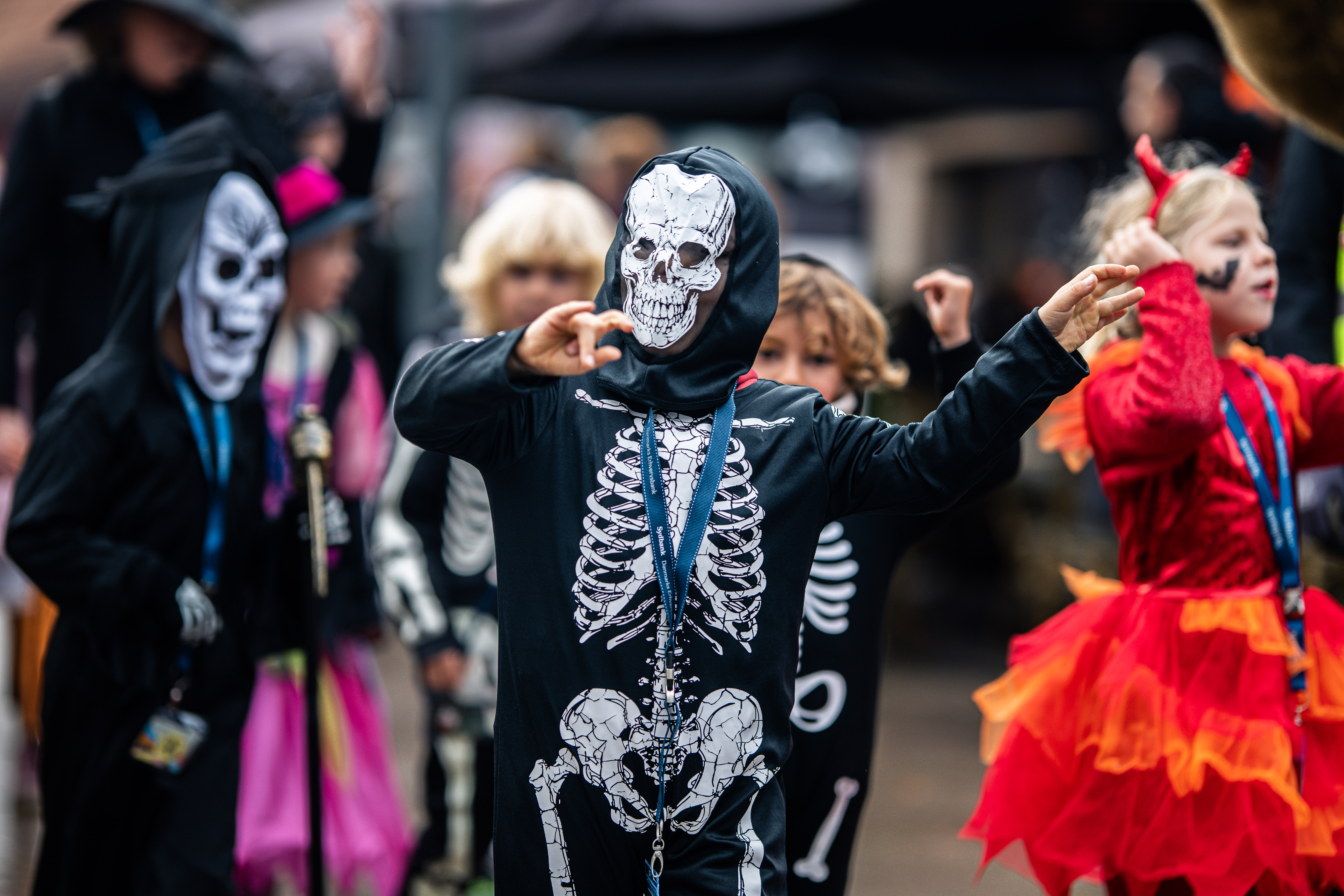 Halloween-for-kids-Parade in der Innenstadt von Vejle im Jahr 2025