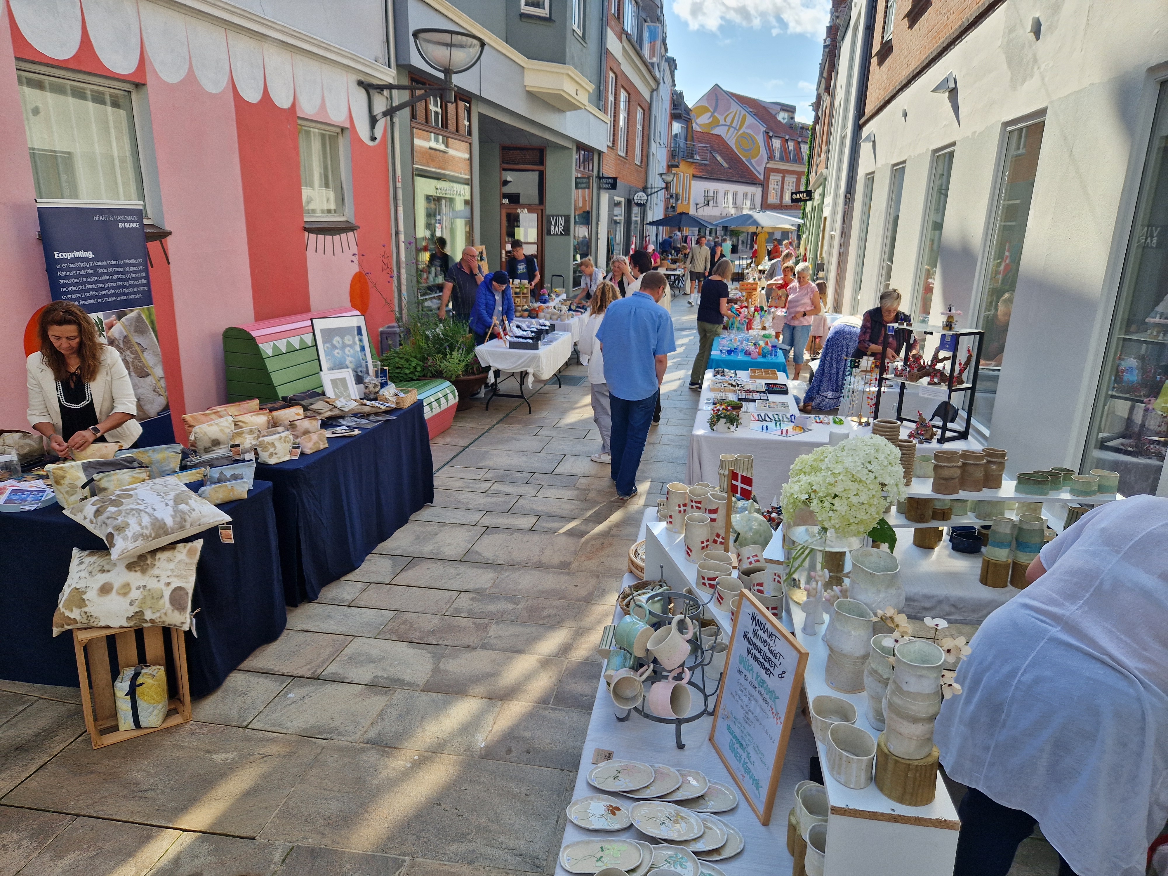 Arts and crafts market in Grønnegade in Vejle