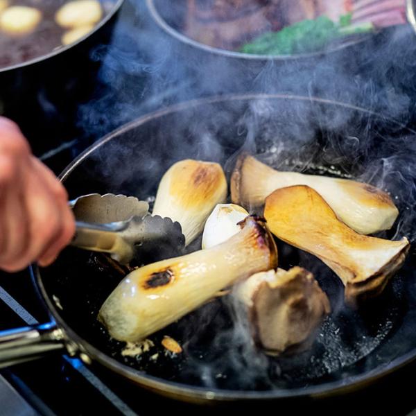 A tour of the kitchen at Børkop Vandmølle, where they cook with mushrooms