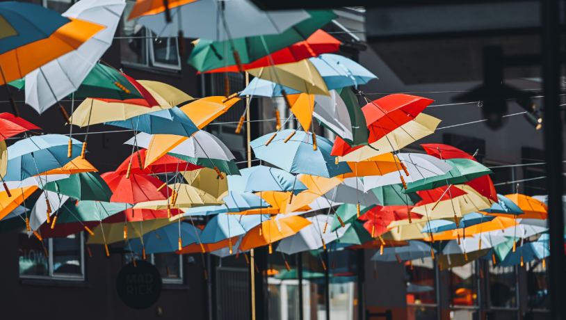 The umbrellas in Vejle Midtpunkt