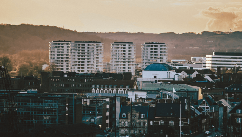 View over Vejle city