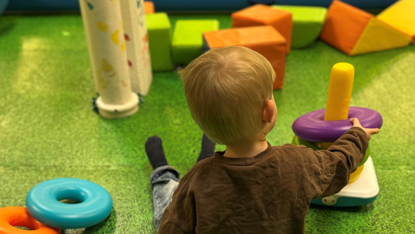 Child in an indoor play area