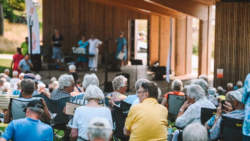 Summer concert in Skyttehushaven by Vejle Fjord