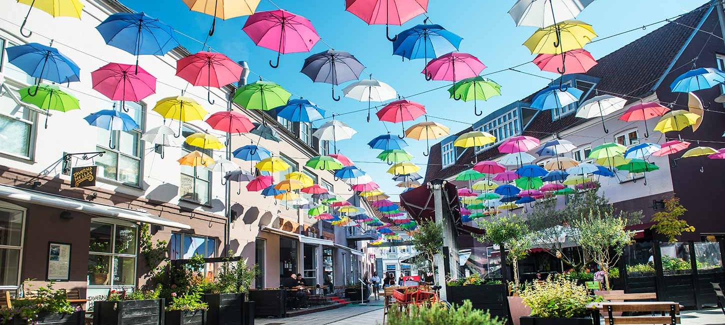 The umbrellas of Vejle Midtpunkt