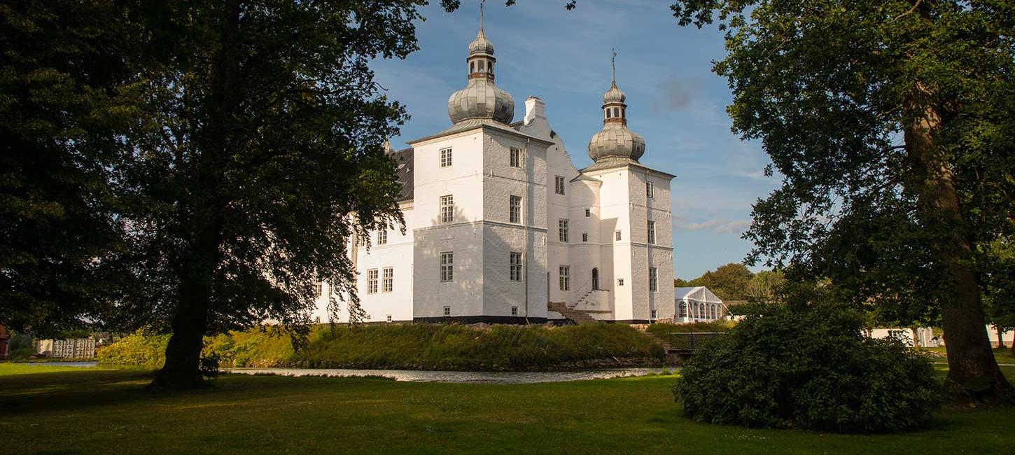 Engelsholm Castle Park in the summer sun