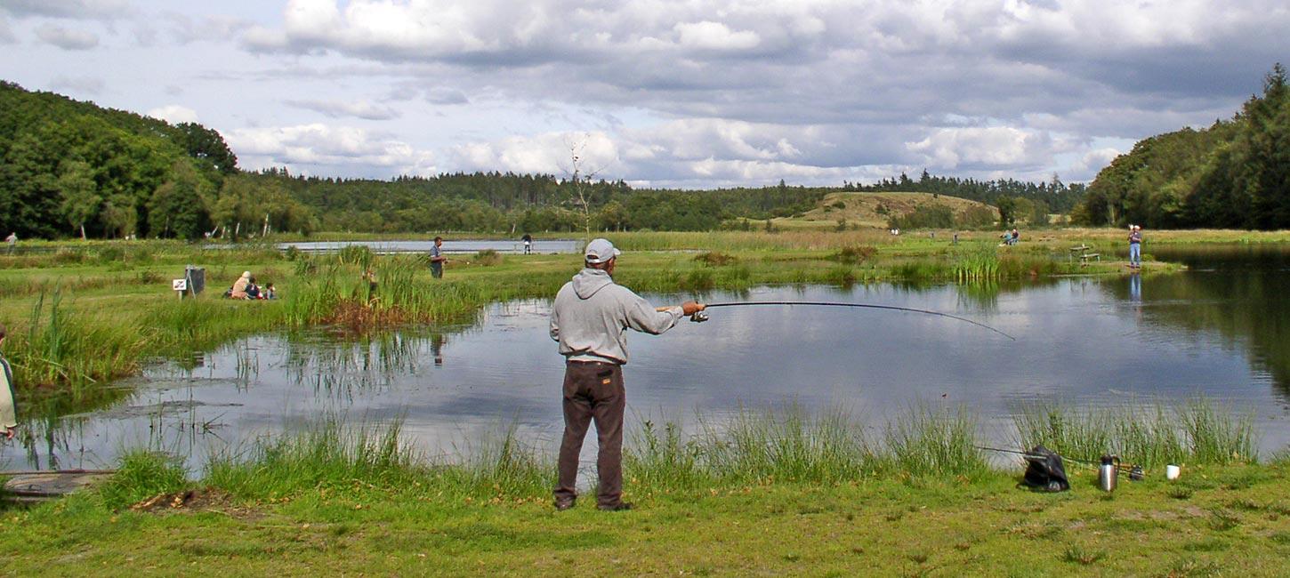 An angler at Vester Mølle Put & Take