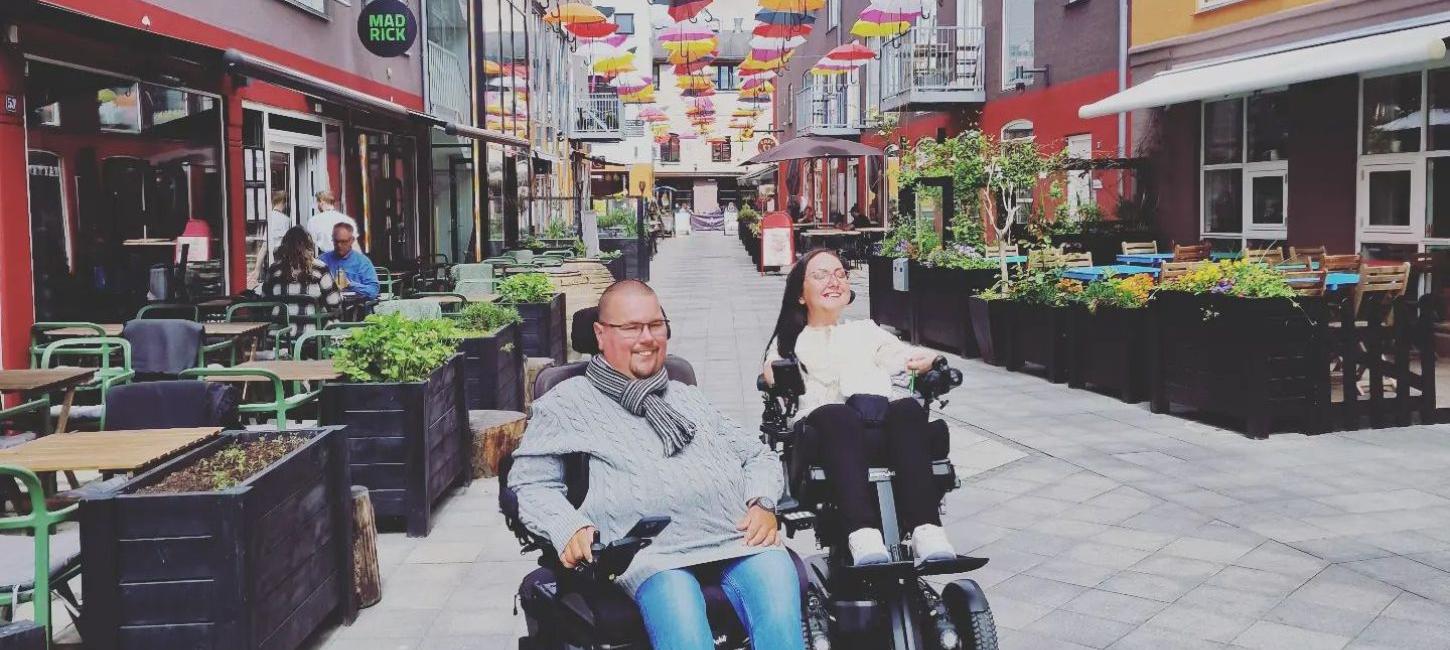 Two wheelchair users in Vejle Midtpunkt