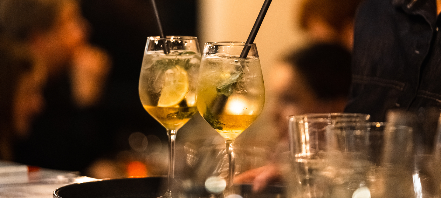 A few cocktails are being served
