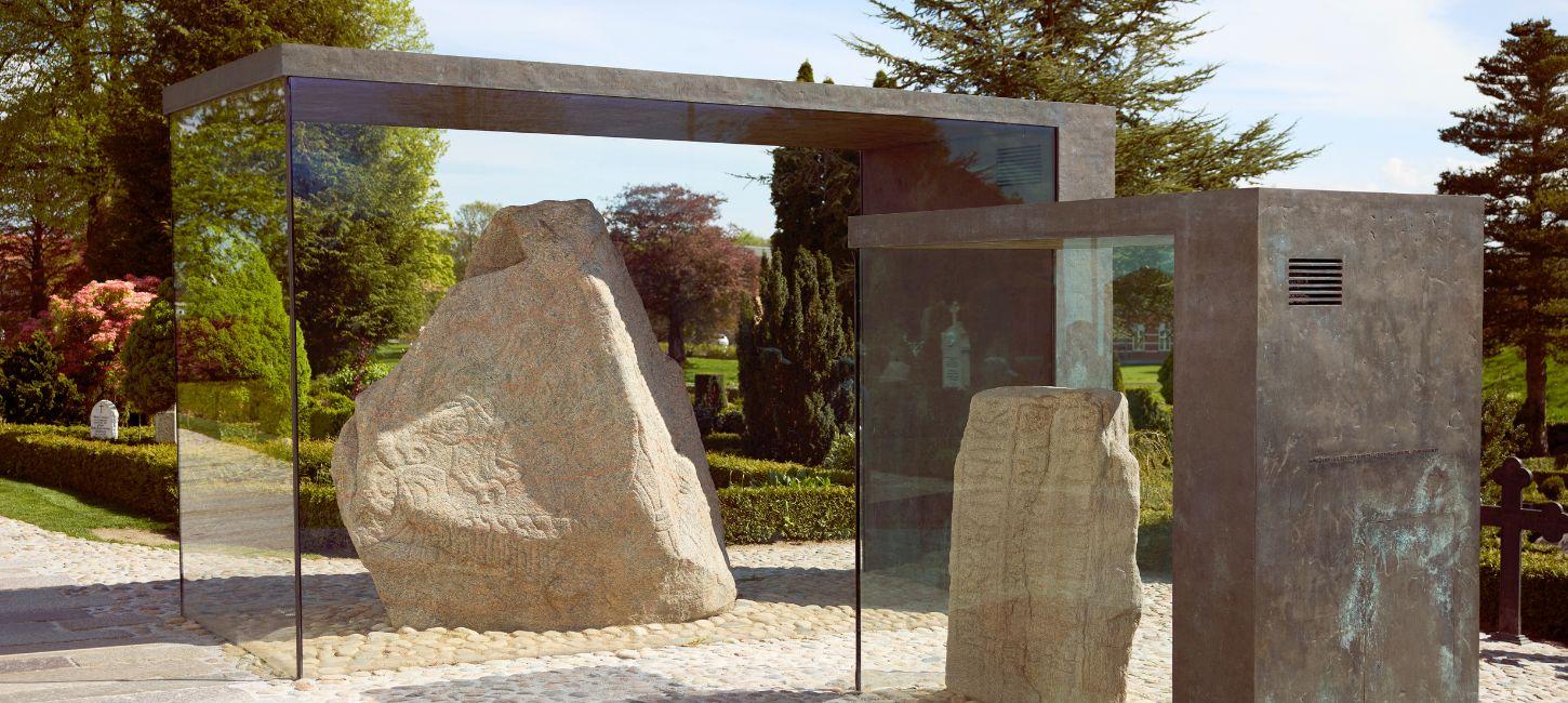 The two runestones in Jelling, which are on the UNESCO World Heritage List