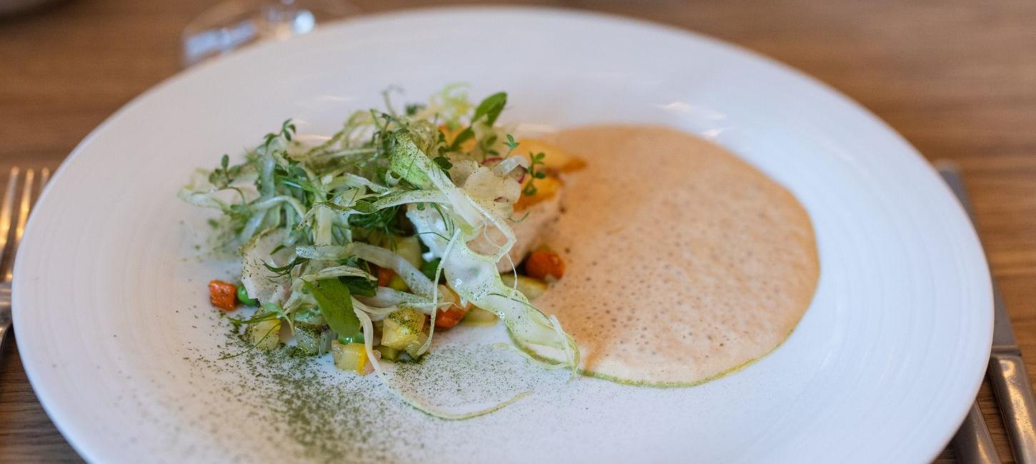 Menu from the restaurant at Haraldskær based on the nature around the hotel