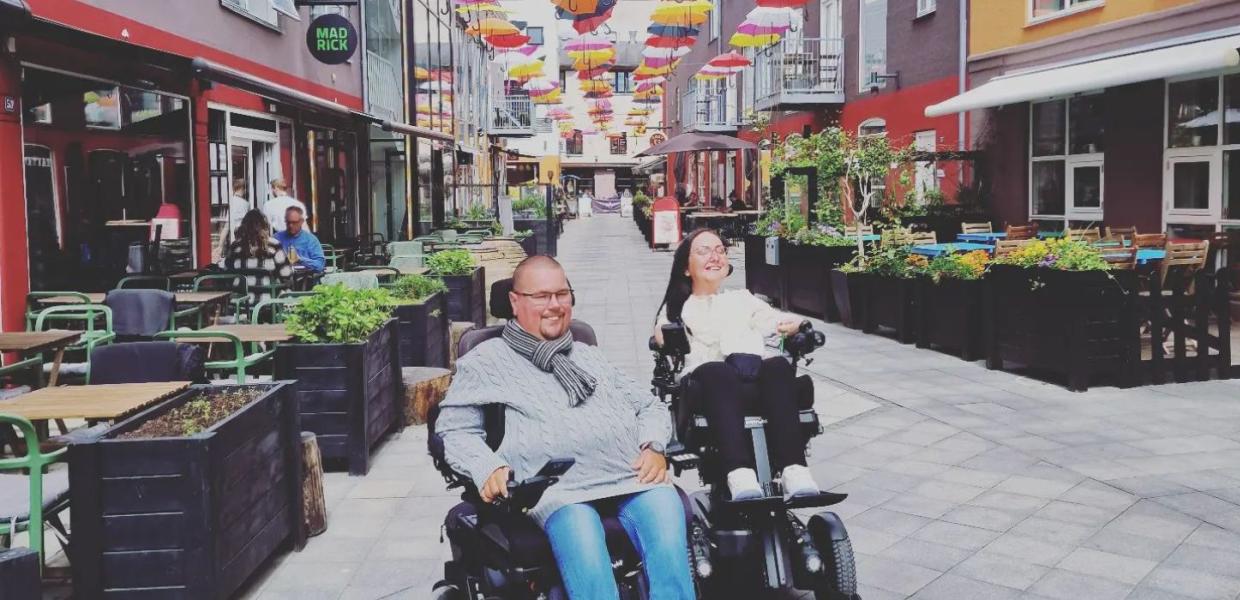 Two wheelchair users in Vejle Midtpunkt