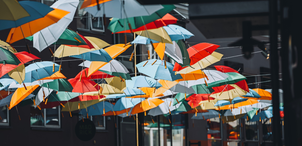 The umbrellas in Vejle Midtpunkt