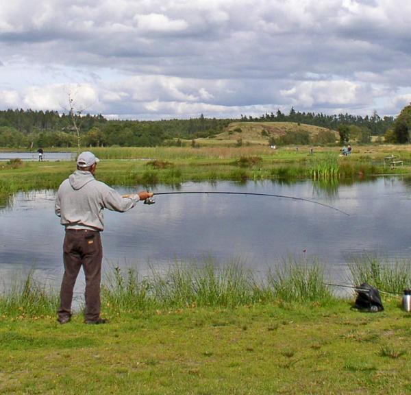 An angler at Vester Mølle Put & Take