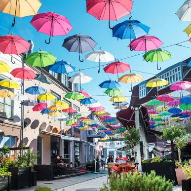 The umbrellas of Vejle Midtpunkt