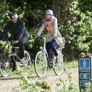 Par på cykel på Hærvejen