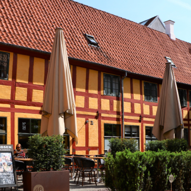 The historic building in Den Smidtske Gård in Vejle
