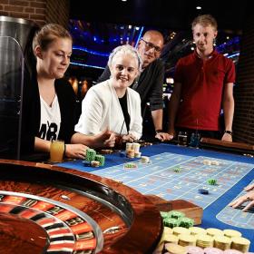 Guests play roulette at Casino Munkebjerg