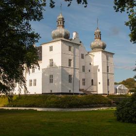 Engelsholm Castle Park in the summer sun