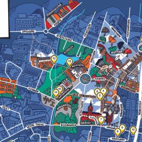 Map to Vejle sculpture guide