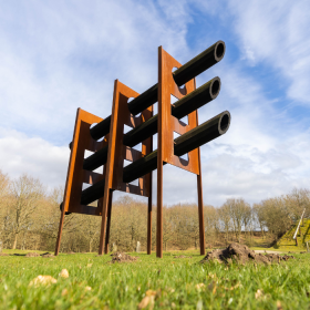 Sculpture created by Robert Jacobsen and Jean Clareboudt in Tørskind Grusgrav