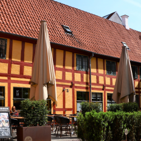 The historic building in Den Smidtske Gård in Vejle