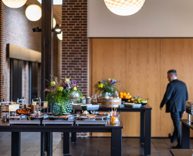 Breakfast buffet at Munkebjerg Hotel