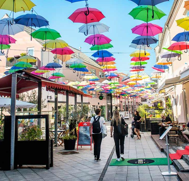 The umbrellas of Vejle Midtpunkt